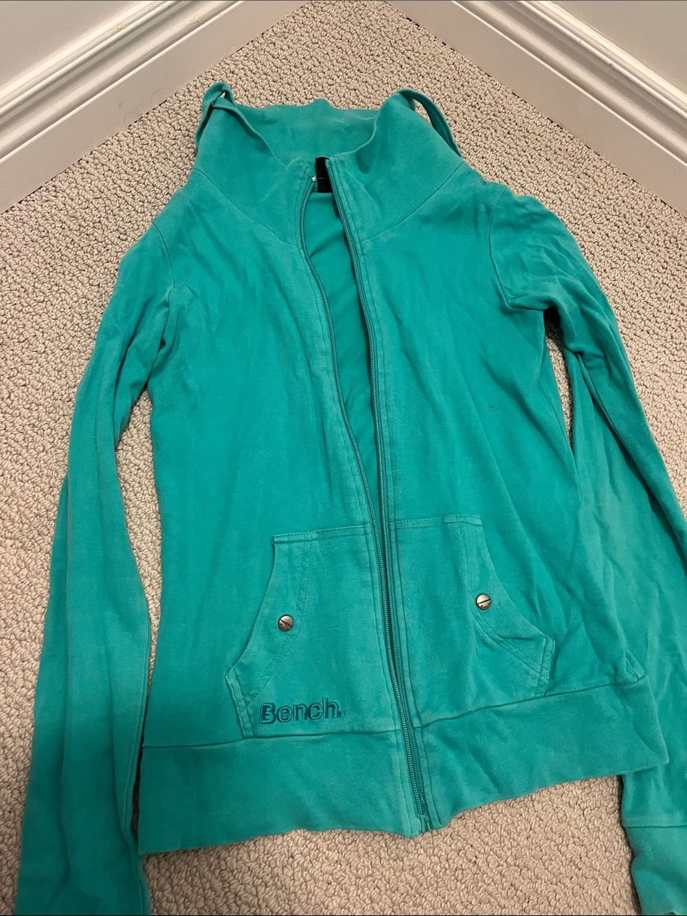 Bench Teal Zip-Up Hoodie Jacket